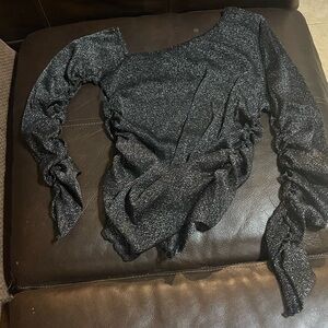 SHEIN Black Curve Top